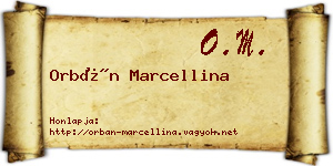 Orbán Marcellina névjegykártya